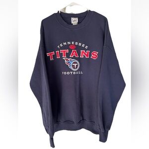 Vintage Tennessee Titans NFL Sweatshirt Lee Sport Mens Blue Football Crewneck